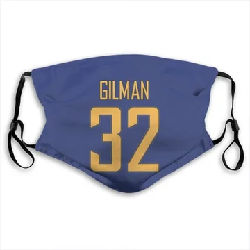 Los Angeles Chargers Alohi Gilman Royal Jersey Name & Number Face Mask