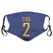 Los Angeles Chargers Easton Stick Royal Jersey Name & Number Face Mask