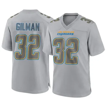 Men's Los Angeles Chargers Alohi Gilman Gray Atmosphere Fashion Jersey - Game