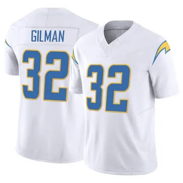 Men's Nike Los Angeles Chargers Alohi Gilman White Vapor F.U.S.E. Jersey - Limited