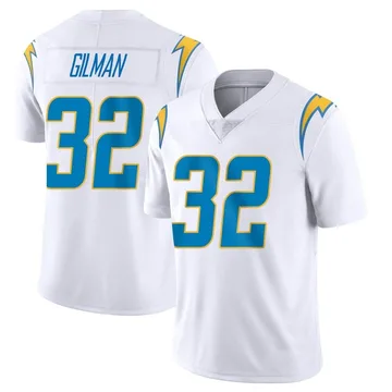 Men's Nike Los Angeles Chargers Alohi Gilman White Vapor Untouchable Jersey - Limited