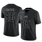 Men's Nike Los Angeles Chargers Antonio Gates Black Reflective Jersey - Limited