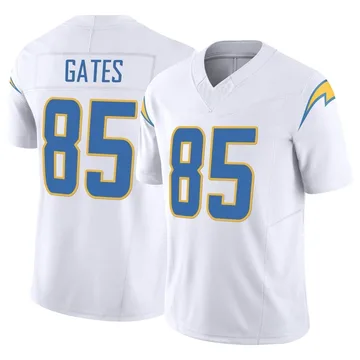 Men's Nike Los Angeles Chargers Antonio Gates White Vapor F.U.S.E. Jersey - Limited