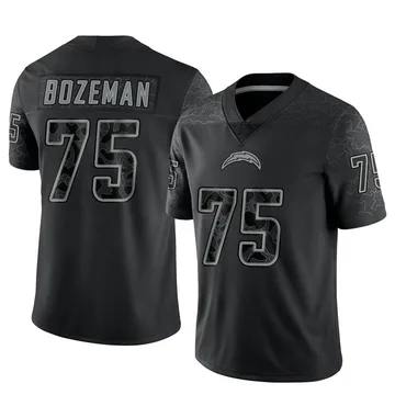 Men's Nike Los Angeles Chargers Bradley Bozeman Black Reflective Jersey - Limited