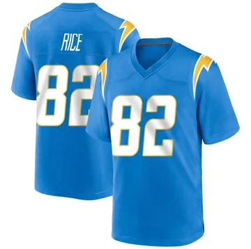 Men's Nike Los Angeles Chargers Brenden Rice Blue Powder Alternate Jersey - Game