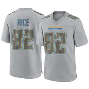 Men's Nike Los Angeles Chargers Brenden Rice Gray Atmosphere Fashion Jersey - Game