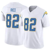 Men's Nike Los Angeles Chargers Brenden Rice White Vapor F.U.S.E. Jersey - Limited