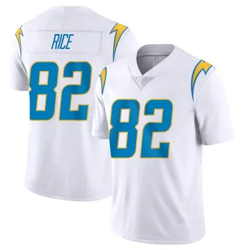 Men's Nike Los Angeles Chargers Brenden Rice White Vapor Untouchable Jersey - Limited