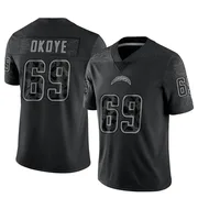 Men's Nike Los Angeles Chargers CJ Okoye Black Reflective Jersey - Limited