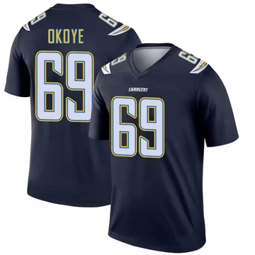 Men's Nike Los Angeles Chargers CJ Okoye Navy Jersey - Legend