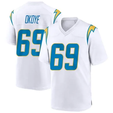 Men's Nike Los Angeles Chargers CJ Okoye White Jersey - Game