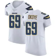 Men's Nike Los Angeles Chargers CJ Okoye White Vapor Untouchable Jersey - Elite