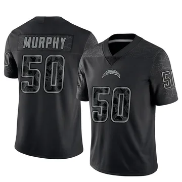 Men's Nike Los Angeles Chargers Caleb Murphy Black Reflective Jersey - Limited