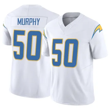 Men's Nike Los Angeles Chargers Caleb Murphy White Vapor F.U.S.E. Jersey - Limited