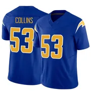 Men's Nike Los Angeles Chargers Chris Collins Royal Vapor F.U.S.E. Jersey - Limited