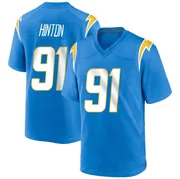 Men's Nike Los Angeles Chargers Christopher Hinton Blue Powder Alternate Jersey - Game