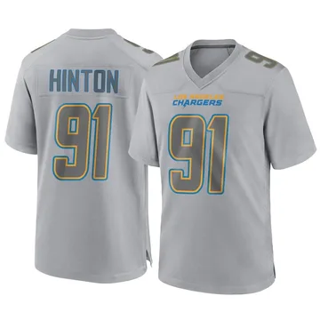 Men's Nike Los Angeles Chargers Christopher Hinton Gray Atmosphere Fashion Jersey - Game