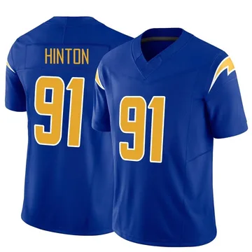 Men's Nike Los Angeles Chargers Christopher Hinton Royal Vapor F.U.S.E. Jersey - Limited