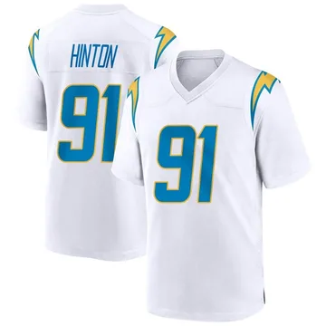 Men's Nike Los Angeles Chargers Christopher Hinton White Jersey - Game