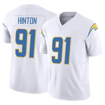 Men's Nike Los Angeles Chargers Christopher Hinton White Vapor F.U.S.E. Jersey - Limited