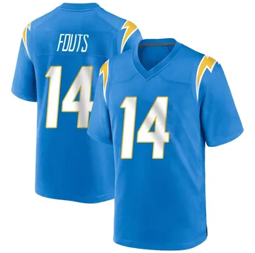 Men's Nike Los Angeles Chargers Dan Fouts Blue Powder Alternate Jersey - Game