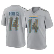 Men's Nike Los Angeles Chargers Dan Fouts Gray Atmosphere Fashion Jersey - Game