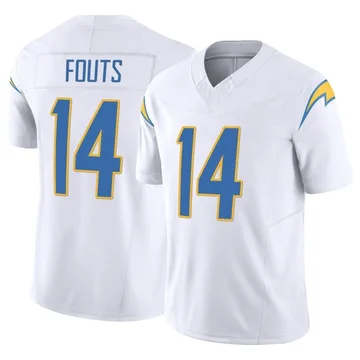 Men's Nike Los Angeles Chargers Dan Fouts White Vapor F.U.S.E. Jersey - Limited