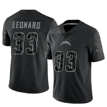 Men's Nike Los Angeles Chargers Deane Leonard Black Reflective Jersey - Limited