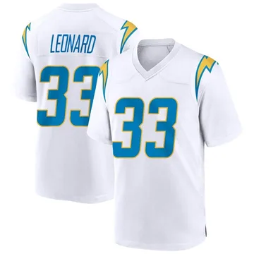 Men's Nike Los Angeles Chargers Deane Leonard White Jersey - Game