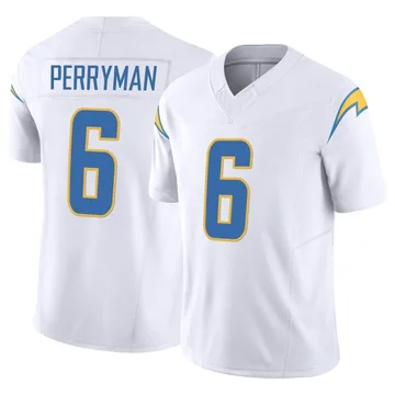 Men's Nike Los Angeles Chargers Denzel Perryman White Vapor F.U.S.E. Jersey - Limited