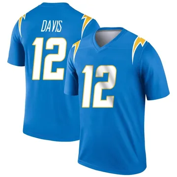 Men's Nike Los Angeles Chargers Derius Davis Blue Powder Jersey - Legend