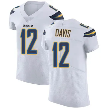 Men's Nike Los Angeles Chargers Derius Davis White Vapor Untouchable Jersey - Elite