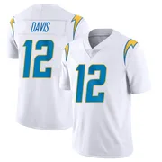 Men's Nike Los Angeles Chargers Derius Davis White Vapor Untouchable Jersey - Limited