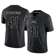 Men's Nike Los Angeles Chargers Dez Fitzpatrick Black Reflective Jersey - Limited