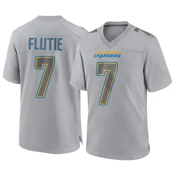 Men's Los Angeles Chargers Doug Flutie Gray Atmosphere Fashion Jersey - Game