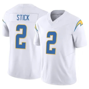 Men's Nike Los Angeles Chargers Easton Stick White Vapor F.U.S.E. Jersey - Limited