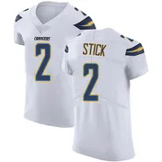 Men's Nike Los Angeles Chargers Easton Stick White Vapor Untouchable Jersey - Elite