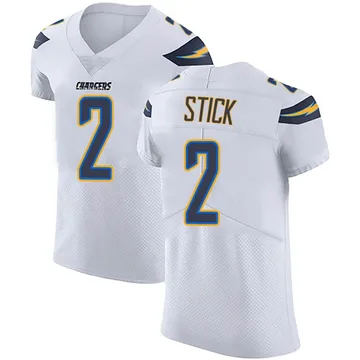 Men's Nike Los Angeles Chargers Easton Stick White Vapor Untouchable Jersey - Elite