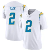 Men's Nike Los Angeles Chargers Easton Stick White Vapor Untouchable Jersey - Limited