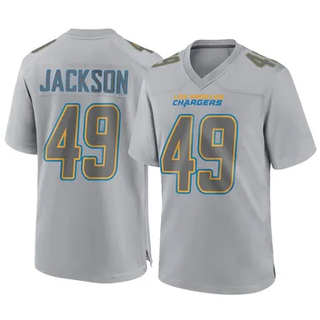 Men's Nike Los Angeles Chargers Eddie Jackson Gray Atmosphere Fashion Jersey - Game