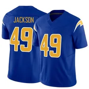 Men's Nike Los Angeles Chargers Eddie Jackson Royal Vapor F.U.S.E. Jersey - Limited