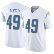 Men's Nike Los Angeles Chargers Eddie Jackson White Vapor F.U.S.E. Jersey - Limited