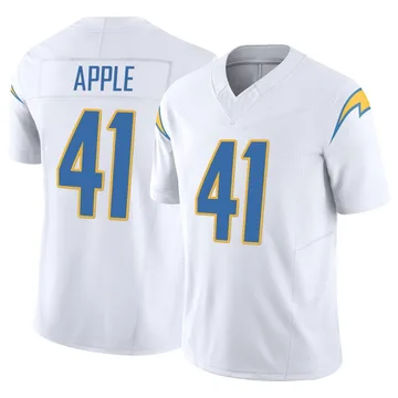 Men's Nike Los Angeles Chargers Eli Apple White Vapor F.U.S.E. Jersey - Limited