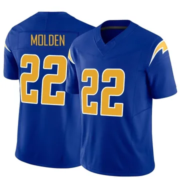 Men's Nike Los Angeles Chargers Elijah Molden Royal Vapor F.U.S.E. Jersey - Limited