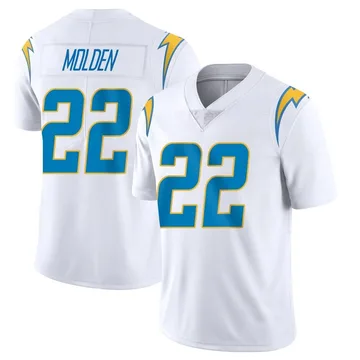 Men's Nike Los Angeles Chargers Elijah Molden White Vapor Untouchable Jersey - Limited