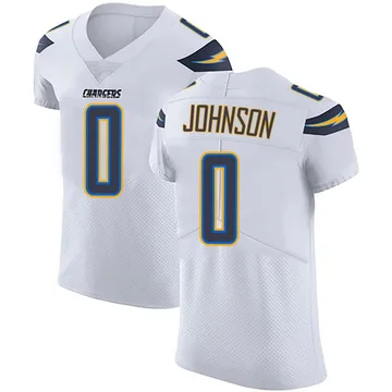 Men's Nike Los Angeles Chargers Emany Johnson White Vapor Untouchable Jersey - Elite