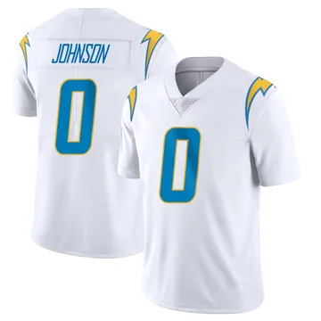 Men's Nike Los Angeles Chargers Emany Johnson White Vapor Untouchable Jersey - Limited