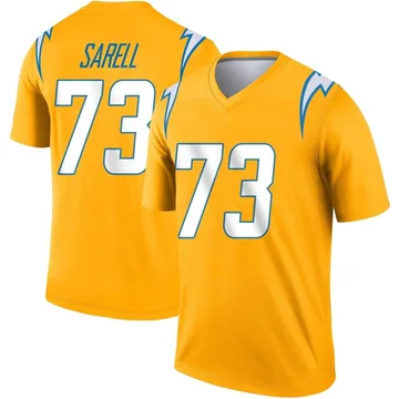 Men's Nike Los Angeles Chargers Foster Sarell Gold Inverted Jersey - Legend