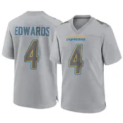 Men's Nike Los Angeles Chargers Gus Edwards Gray Atmosphere Fashion Jersey - Game