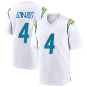 Men's Nike Los Angeles Chargers Gus Edwards White Jersey - Game